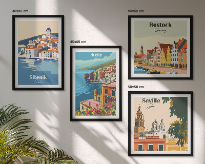 Polyptyque z cadres Paysages des villes européennes