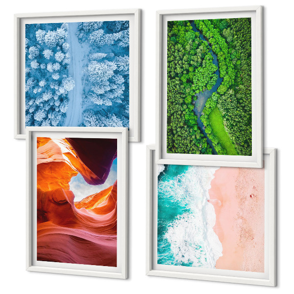 Mur de tableaux La verdure du canyon aquatique en hiver