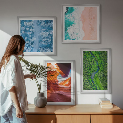 Mur de tableaux La verdure du canyon aquatique en hiver