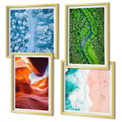 Mur de tableaux La verdure du canyon aquatique en hiver