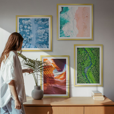 Mur de tableaux La verdure du canyon aquatique en hiver