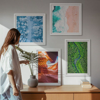 Mur de tableaux La verdure du canyon aquatique en hiver