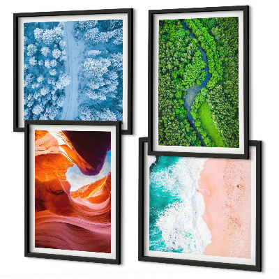 Mur de tableaux La verdure du canyon aquatique en hiver
