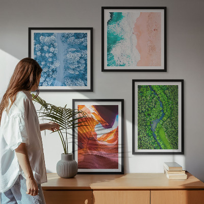 Mur de tableaux La verdure du canyon aquatique en hiver