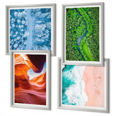 Mur de tableaux La verdure du canyon aquatique en hiver