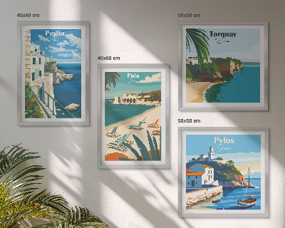 Mur de tableaux Paysages balnéaires touristiques