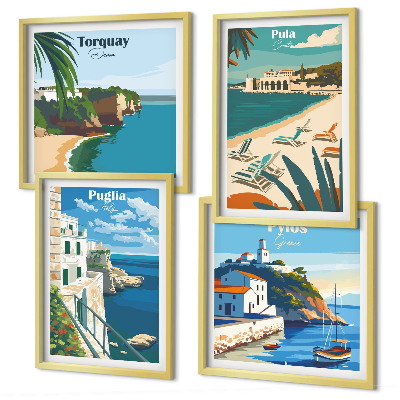 Mur de tableaux Paysages balnéaires touristiques