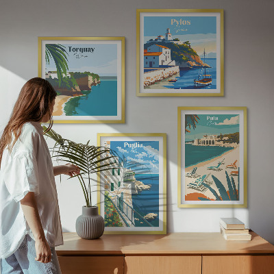 Mur de tableaux Paysages balnéaires touristiques