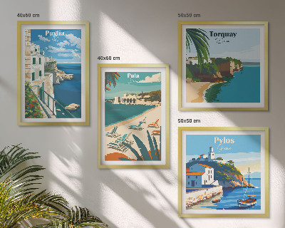 Mur de tableaux Paysages balnéaires touristiques