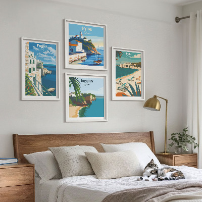 Mur de tableaux Paysages balnéaires touristiques