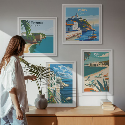 Mur de tableaux Paysages balnéaires touristiques