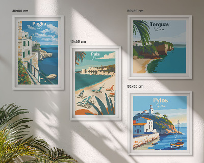 Mur de tableaux Paysages balnéaires touristiques