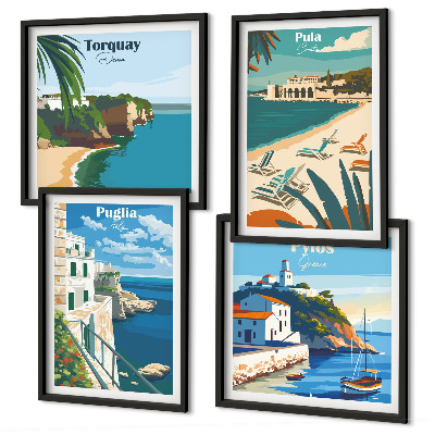 Mur de tableaux Paysages balnéaires touristiques