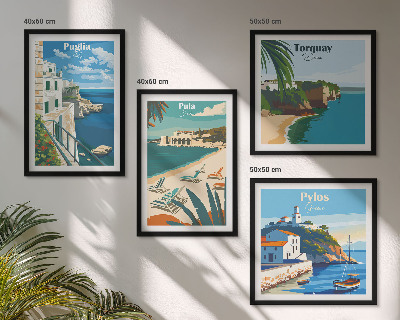 Mur de tableaux Paysages balnéaires touristiques