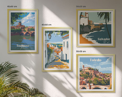 Mur de tableaux Graphismes de ville rétro