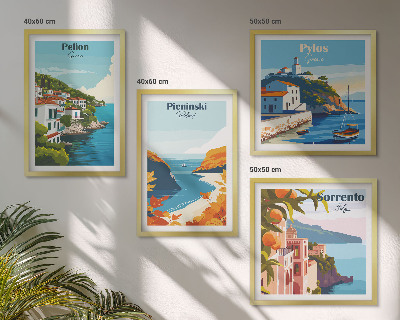 Polyptyque z cadres Paysages rétro dans un style pittoresque