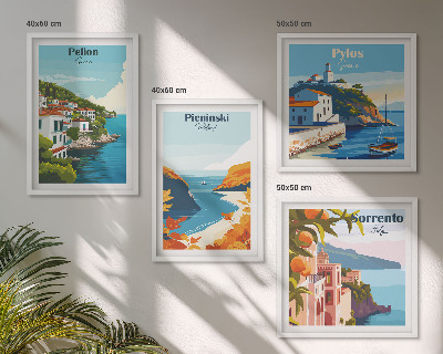 Polyptyque z cadres Paysages rétro dans un style pittoresque