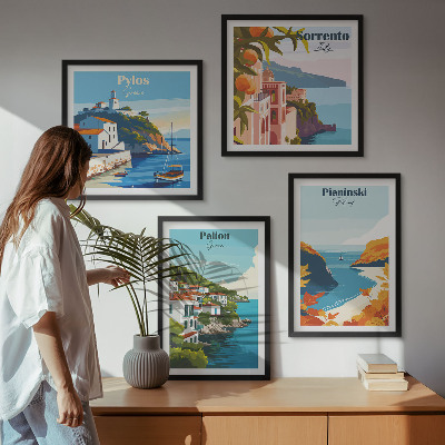 Polyptyque z cadres Paysages rétro dans un style pittoresque