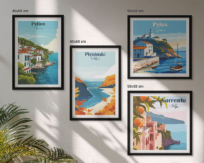 Polyptyque z cadres Paysages rétro dans un style pittoresque