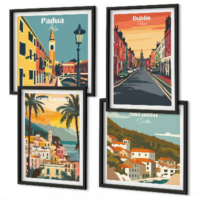 Polyptyque z cadres Paysages des villes et de la nature