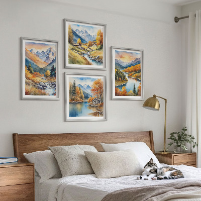 Mur de tableaux Paysage montagneux avec une rivière