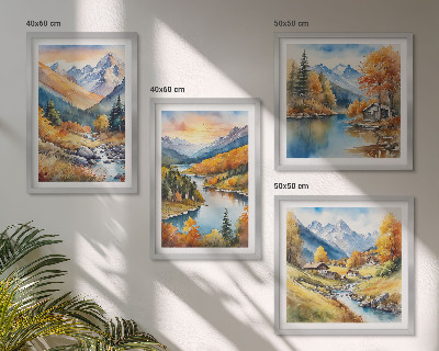 Mur de tableaux Paysage montagneux avec une rivière