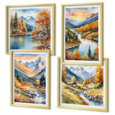 Mur de tableaux Paysage montagneux avec une rivière