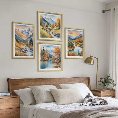 Mur de tableaux Paysage montagneux avec une rivière
