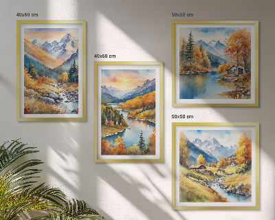 Mur de tableaux Paysage montagneux avec une rivière