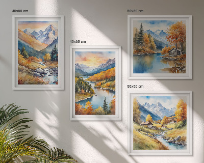 Mur de tableaux Paysage montagneux avec une rivière