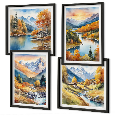 Mur de tableaux Paysage montagneux avec une rivière