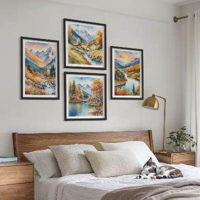 Mur de tableaux Paysage montagneux avec une rivière