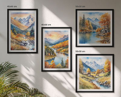 Mur de tableaux Paysage montagneux avec une rivière