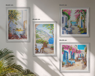 Mur de tableaux Rues charmantes bordées de plantes