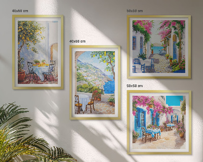 Mur de tableaux Rues charmantes bordées de plantes