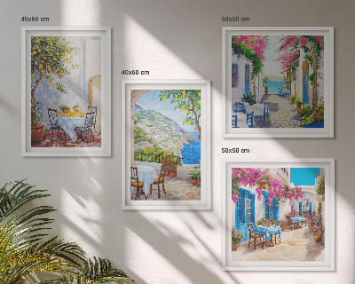 Mur de tableaux Rues charmantes bordées de plantes
