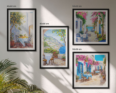 Mur de tableaux Rues charmantes bordées de plantes