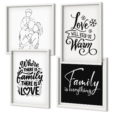 Mur de tableaux Famille, amour, chaleur, foyer