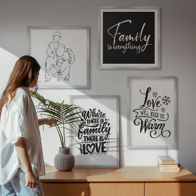 Mur de tableaux Famille, amour, chaleur, foyer
