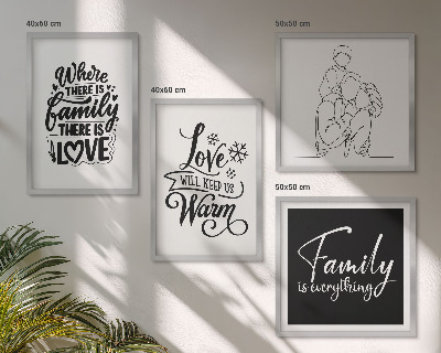 Mur de tableaux Famille, amour, chaleur, foyer