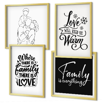 Mur de tableaux Famille, amour, chaleur, foyer
