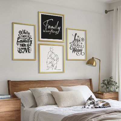 Mur de tableaux Famille, amour, chaleur, foyer