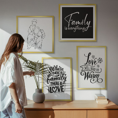 Mur de tableaux Famille, amour, chaleur, foyer