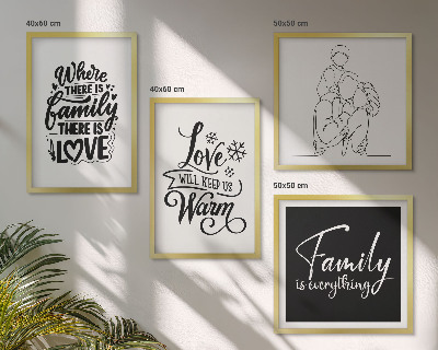 Mur de tableaux Famille, amour, chaleur, foyer
