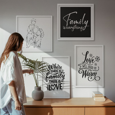 Mur de tableaux Famille, amour, chaleur, foyer