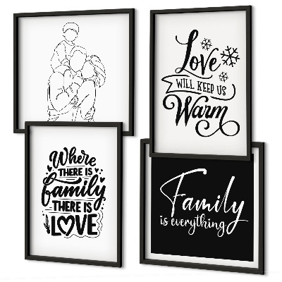 Mur de tableaux Famille, amour, chaleur, foyer