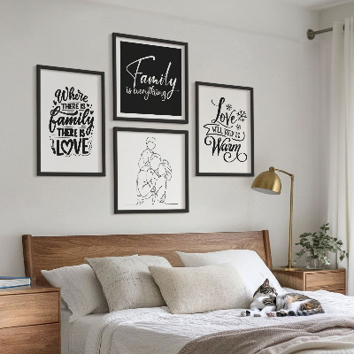 Mur de tableaux Famille, amour, chaleur, foyer