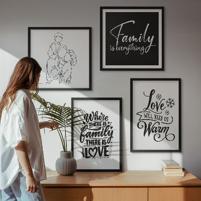 Mur de tableaux Famille, amour, chaleur, foyer