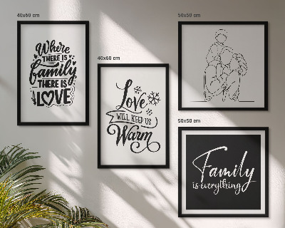 Mur de tableaux Famille, amour, chaleur, foyer