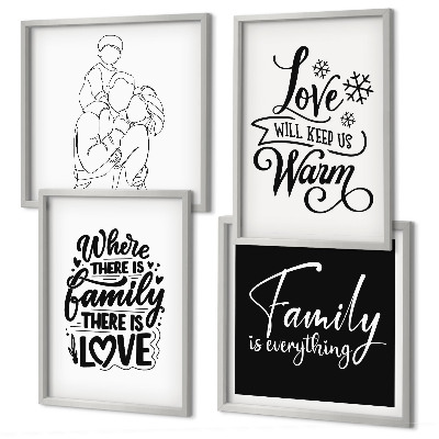 Mur de tableaux Famille, amour, chaleur, foyer